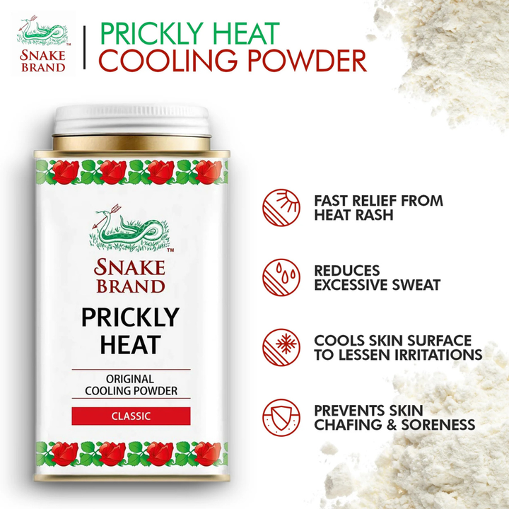 Snake Brand Prickly Heat Original Cooling Powder Classic 140g