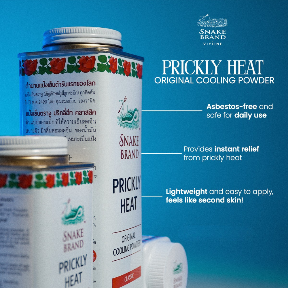 Snake Brand Prickly Heat Original Cooling Powder Classic 140g 