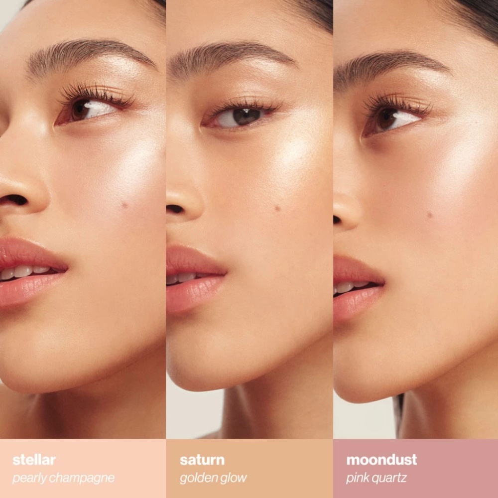 Sunnies Face Glow On - liquid luminizier model swatches
