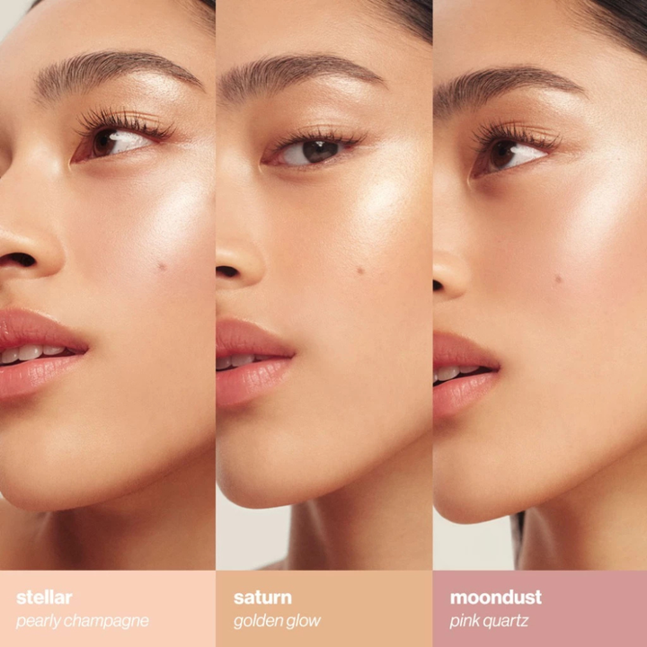 Sunnies Face Glow On - liquid luminizier model swatches
