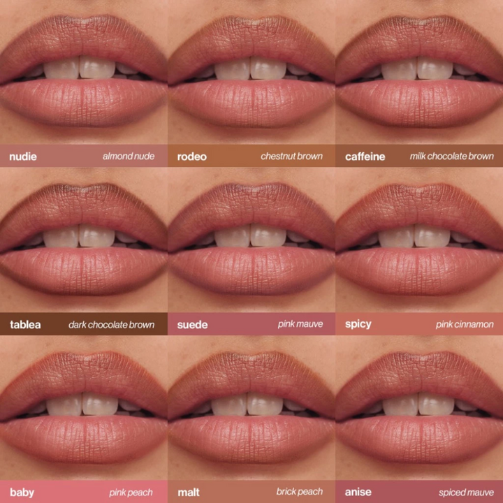 Lip color swatches with names Sunnies Face Lip Tracer 