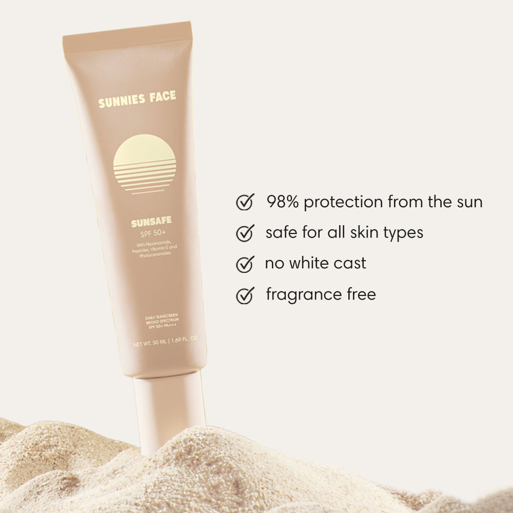 Sunnies Face Sunsafe: Invisible SPF 50+ Serum Gel Sunscreen