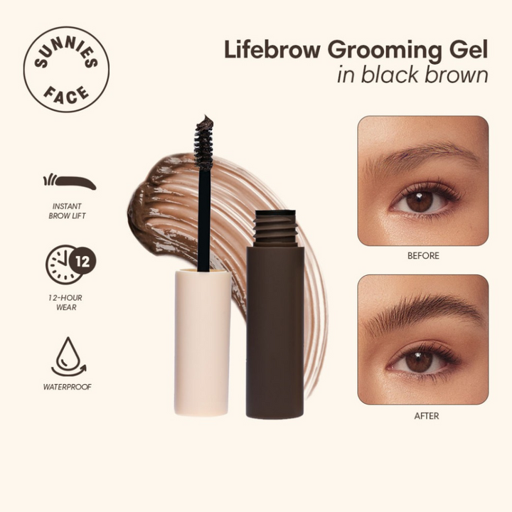 Sunnies Face Lifebrow Grooming Gel black brown