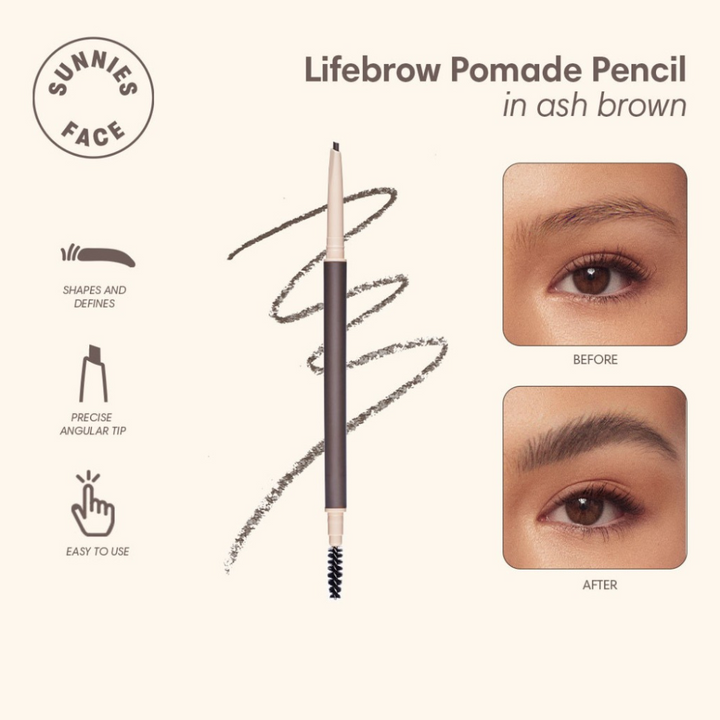 Sunnies Face Lifebrow Pomade Pencil in Ash Brown