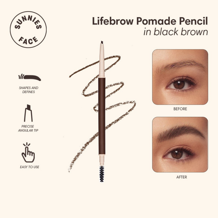 Sunnies Face Lifebrow Pomade Pencil in Black Brown