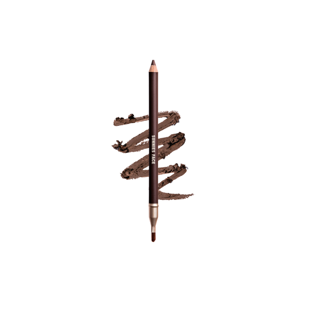 Brown eyebrow pencil with wavy lines on a white background Sunnies Face Lip Tracer - Tablea