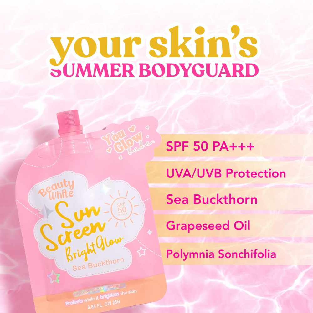 You Glow Babe Beauty White Sun Screen Bright Glow with Sea Buckthorn SPF50 PA+++