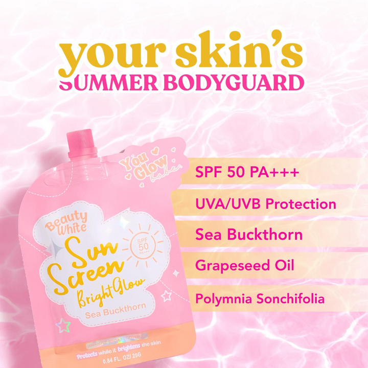 You Glow Babe Beauty White Sun Screen Bright Glow with Sea Buckthorn SPF50 PA+++