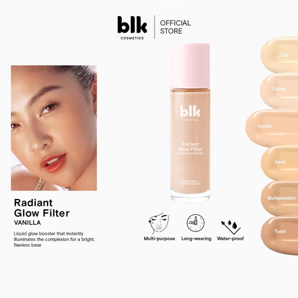 blk Cosmetics Fresh Radiant Glow Filter Complexion Booster in vanilla shade with radiant, long-wearing glow filter effect