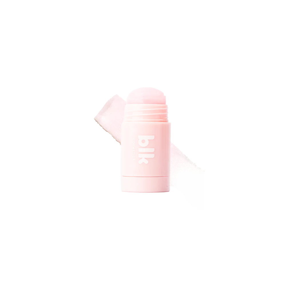 Pink cylindrical product with 'bik' branding on a white background Blk Cosmetics Cooling Primer Stick