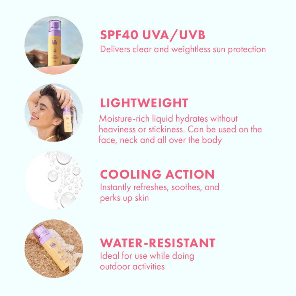 blk cosmetics Fresh Setting Spray Sun Mist SPF 40