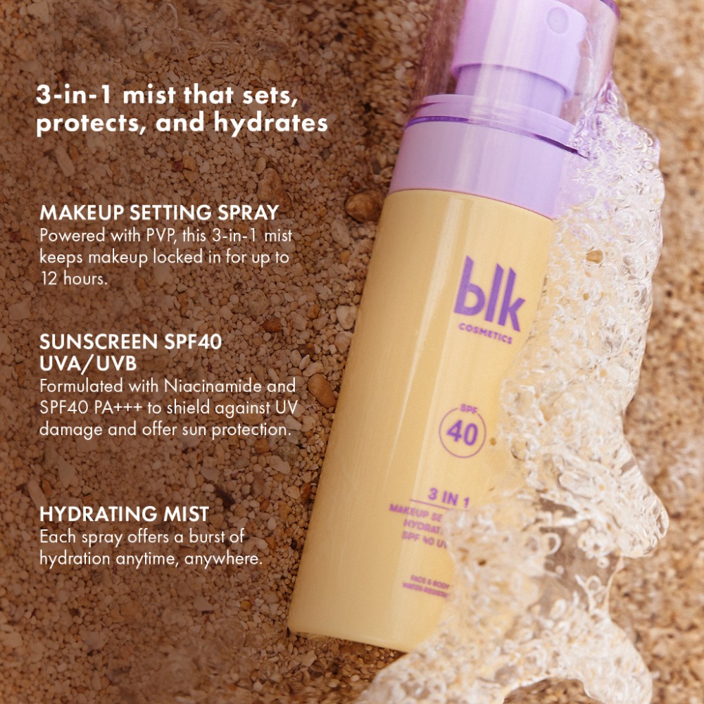 blk cosmetics Fresh Setting Spray Sun Mist SPF 40 Benefits
