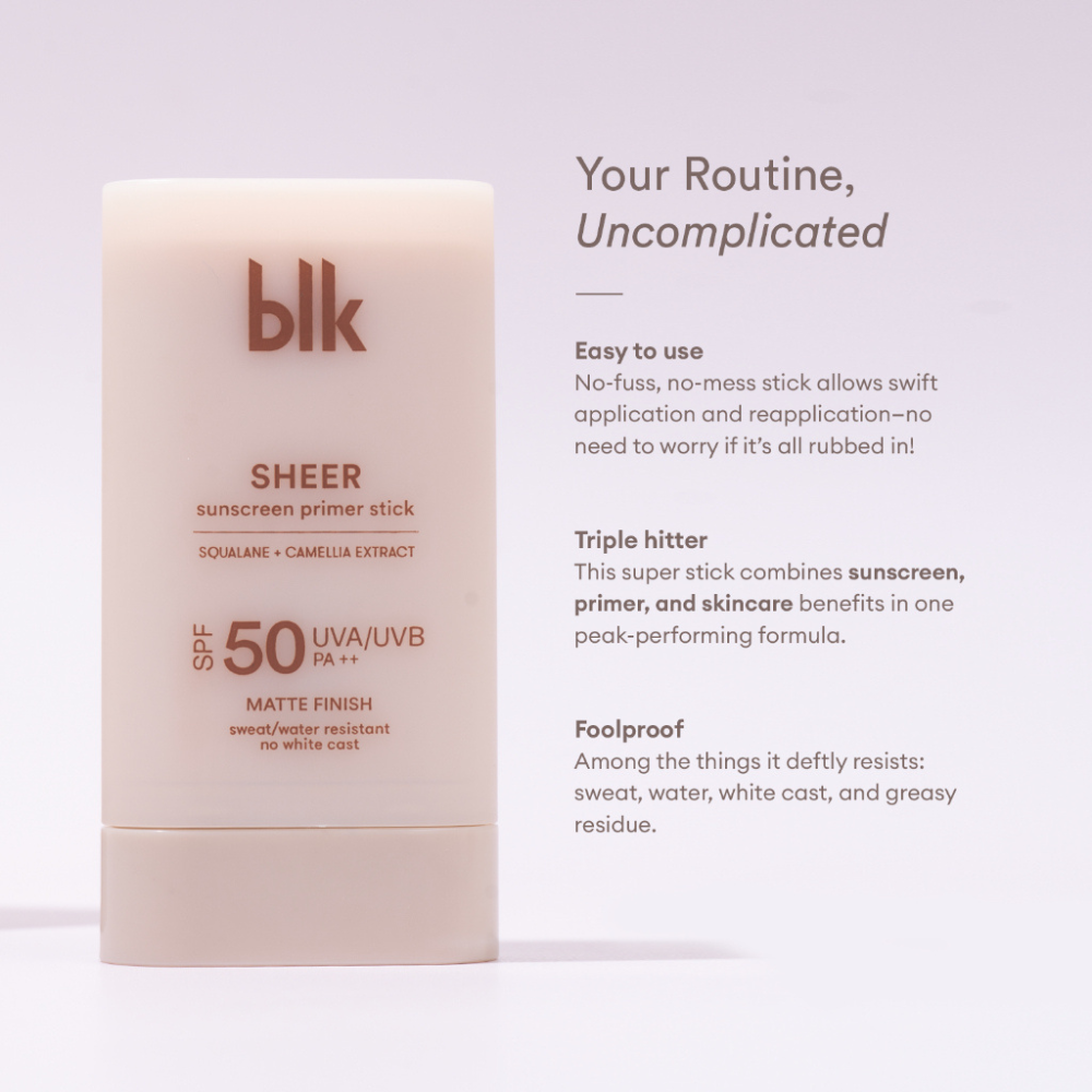 blk cosmetics Universal Sheer Sunscreen Primer Stick 20g