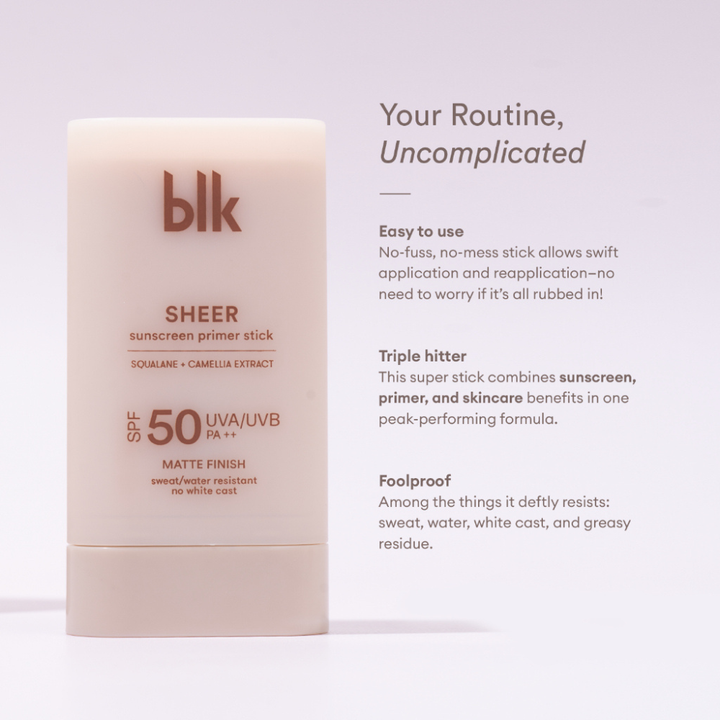 blk cosmetics Universal Sheer Sunscreen Primer Stick 20g