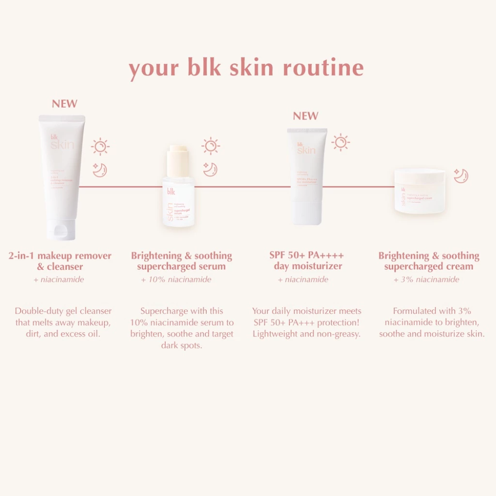 Blk Skin Brightening & Soothing SPF50+ PA+++ Day Moisturizer + Niacinamide Blk Cosmetics