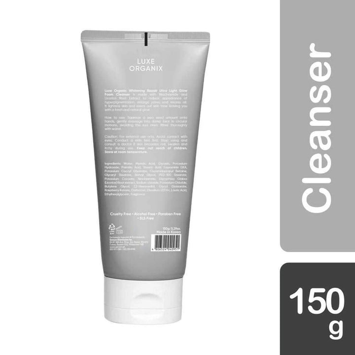 Luxe Organix Whitening Repair Ultra Light Glow Foam Cleanser