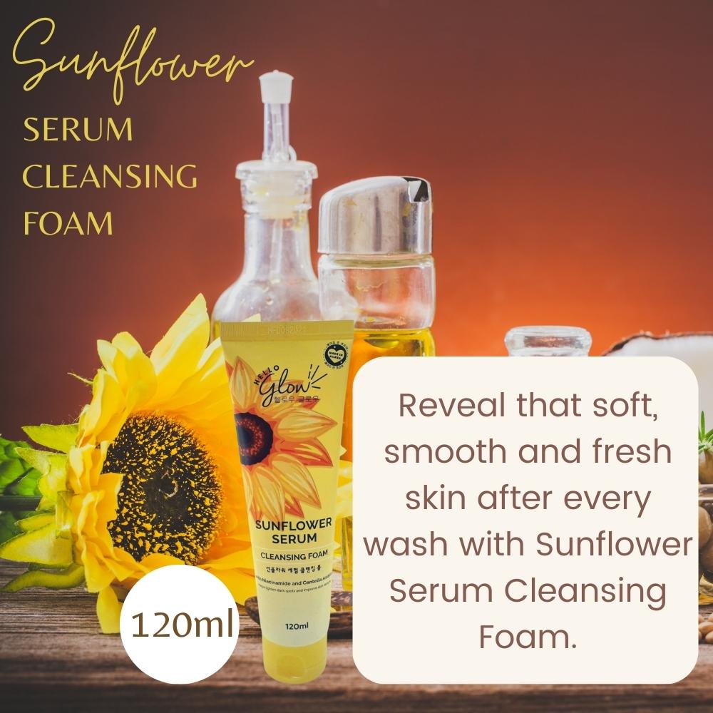Hello Glow Sunflower Serum Cleansing Foam 120ml