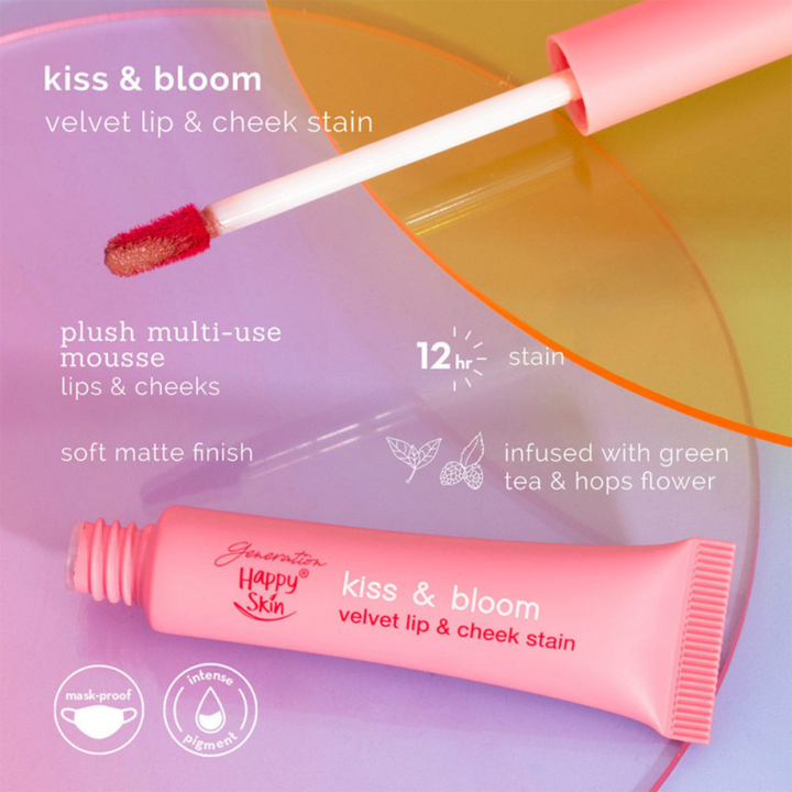 Generation Happy Skin Kiss & Bloom Velvet Lip & Cheek Stain - Preppy