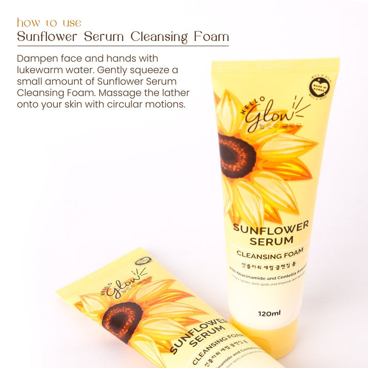 Hello Glow Sunflower Serum Cleansing Foam 120ml