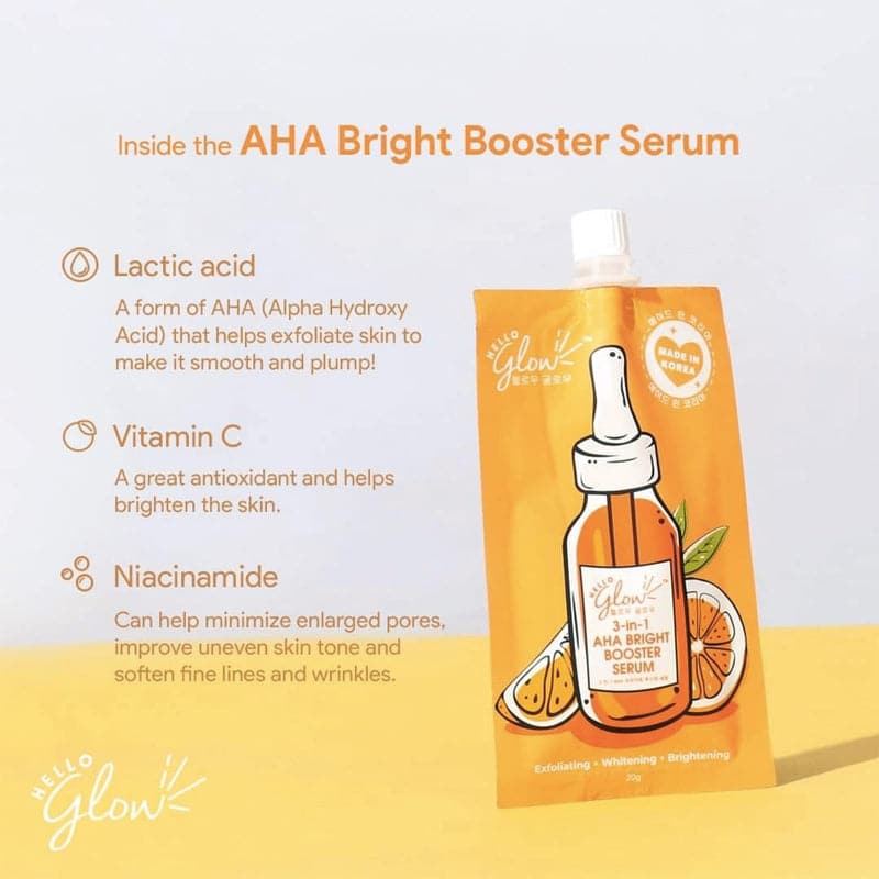 Hello Glow 3 in 1 AHA Bright Booster Serum