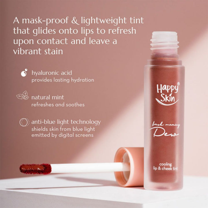 Happy Skin Fresh Morning Dew Cooling Lip & Cheek Tint - Cinnamon