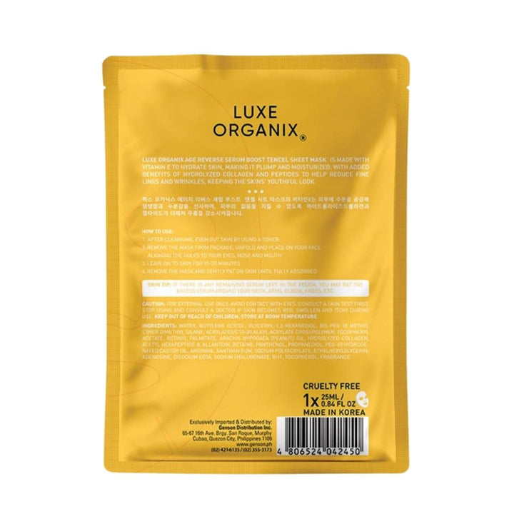 Luxe Organix Beauty Age Reverse Serum Boost Tencel Sheet