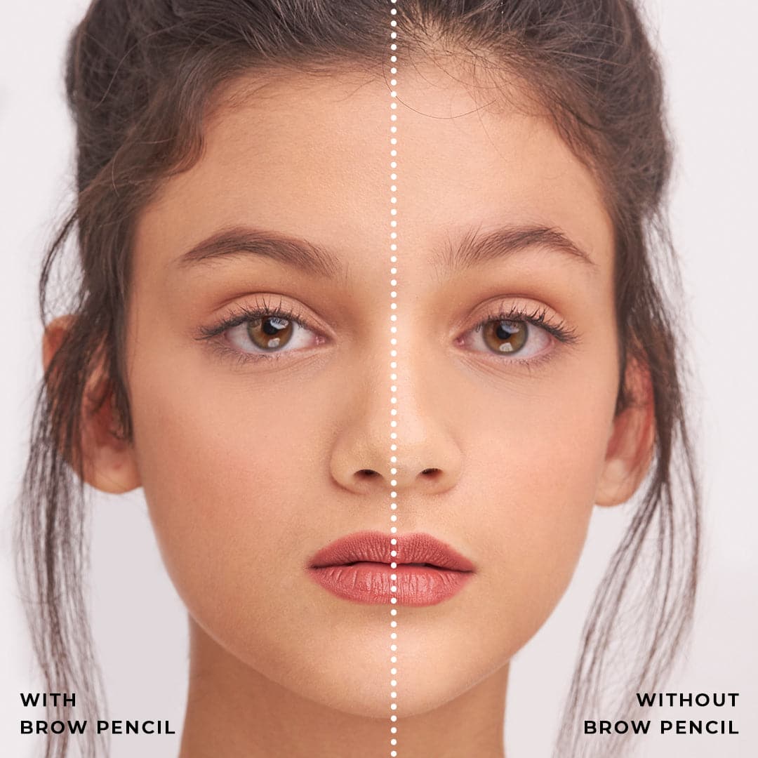 Brow Pencil - Ash Brown Before and After