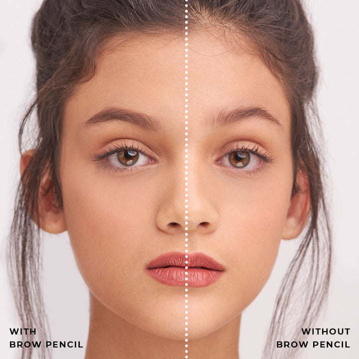 Brow Pencil - Ash Brown Before and After