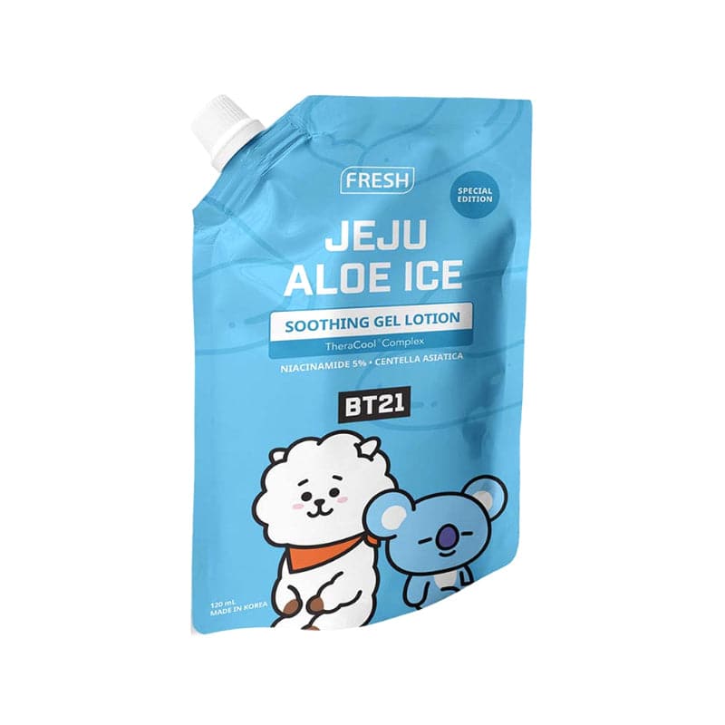 BT21 FRESH 120ml Jeju Aloe Ice Soothing Gel Lotion 120ML