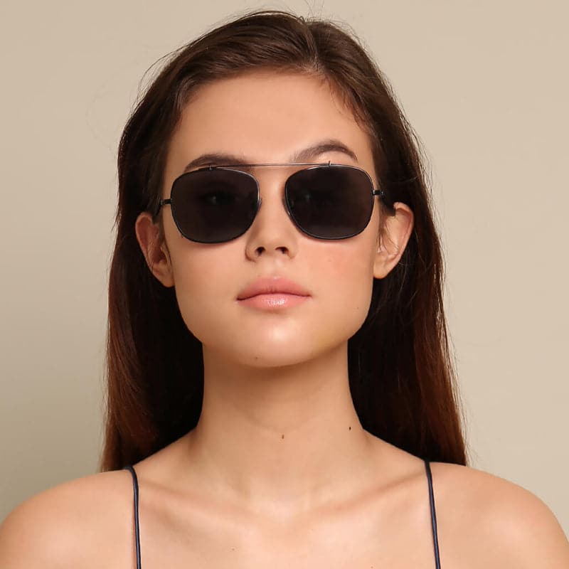 Sunnies Studioos Benny Square Sunglasses for Men and Women - Charcoal Full