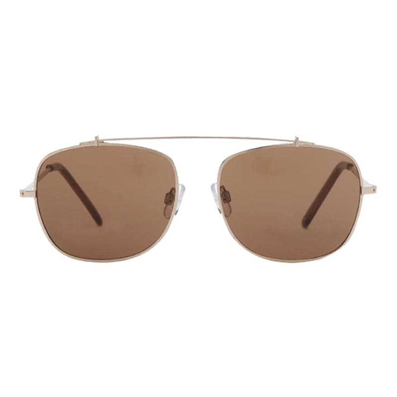 Sunnies Studios Benny Square Sunglasses for Men and Women - Sepia Full