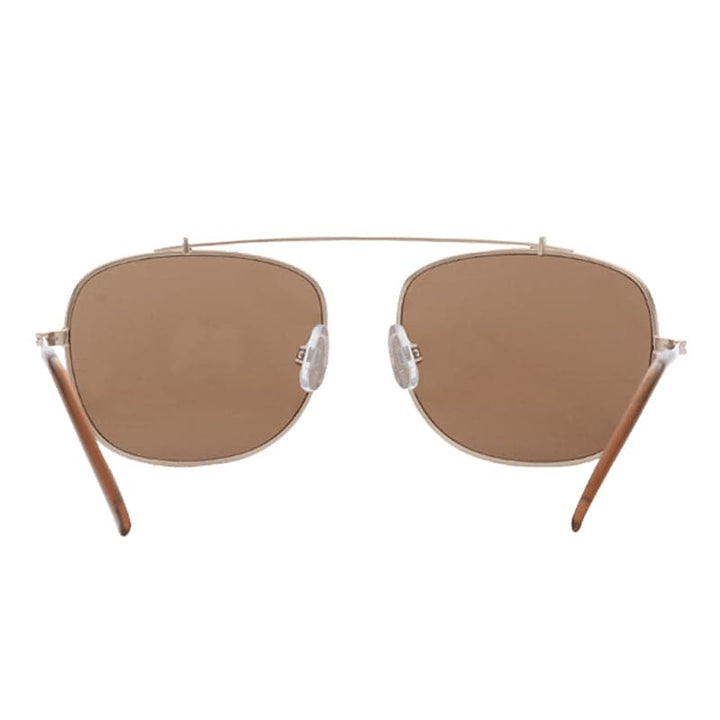 Sunnies Studios Benny Square Sunglasses for Men and Women - Sepia Full