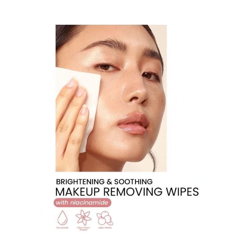 blk skin brightening & soothing makeup removing wipes+niacinamide