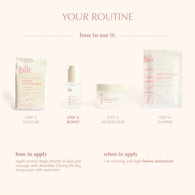 blk skin Brightening and Soothing Supercharged Serum + Niacinamide