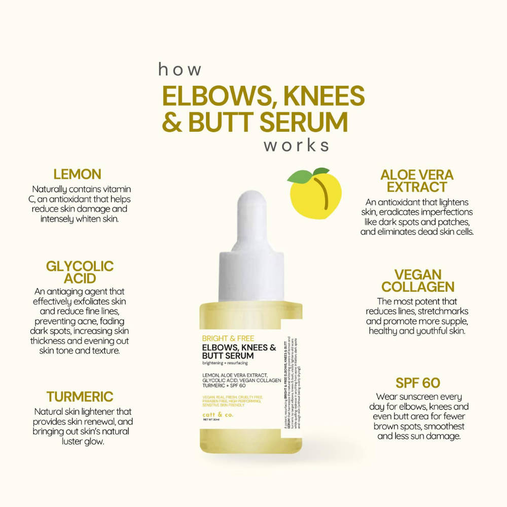 Catt and Co Bright & Free Elbows, Knees, & Butt Serum