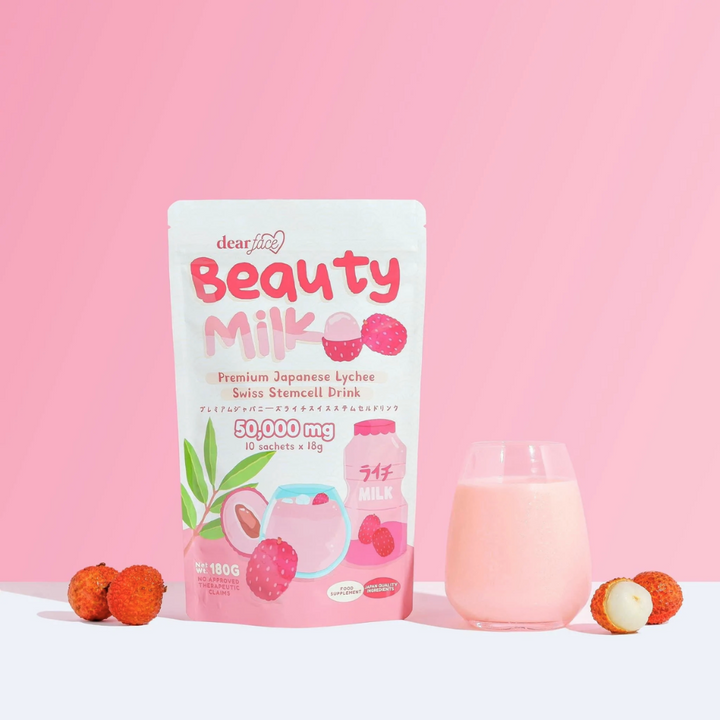 Dear Face Beauty Milk - Premium Japanese Lychee Swiss Steamcell Drink