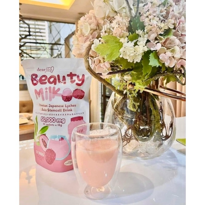 Dear Face Beauty Milk - Premium Japanese Lychee Swiss Steamcell Drink