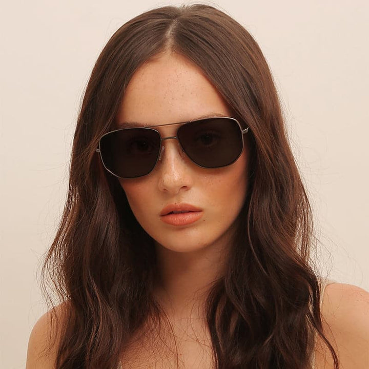 Dom Square Sunglasses for Men and Women - Sepia Full