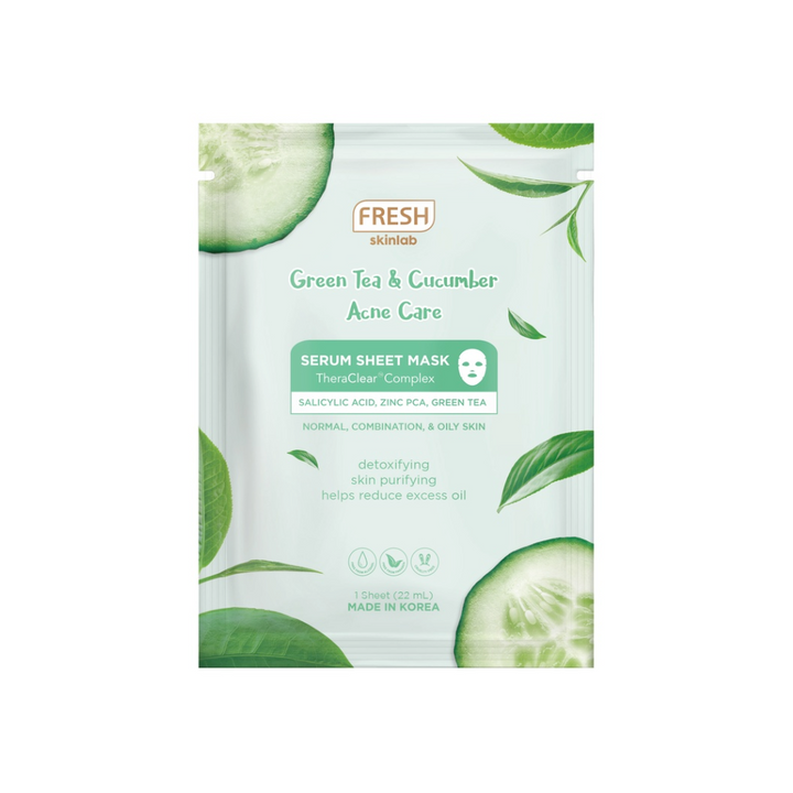 Fresh Philippines Skinlab Green Tea and Cucumber Acne Care Serum Sheet Mask
