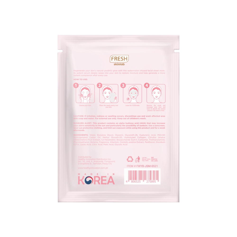 Fresh Philippines Skinlab Watermelon Youthful Bliss Serum Sheet Mask