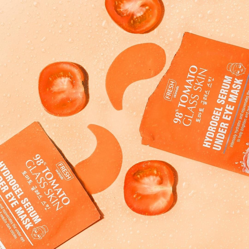Tomato Glass Skin Hydrogel Serum Under Eye Mask