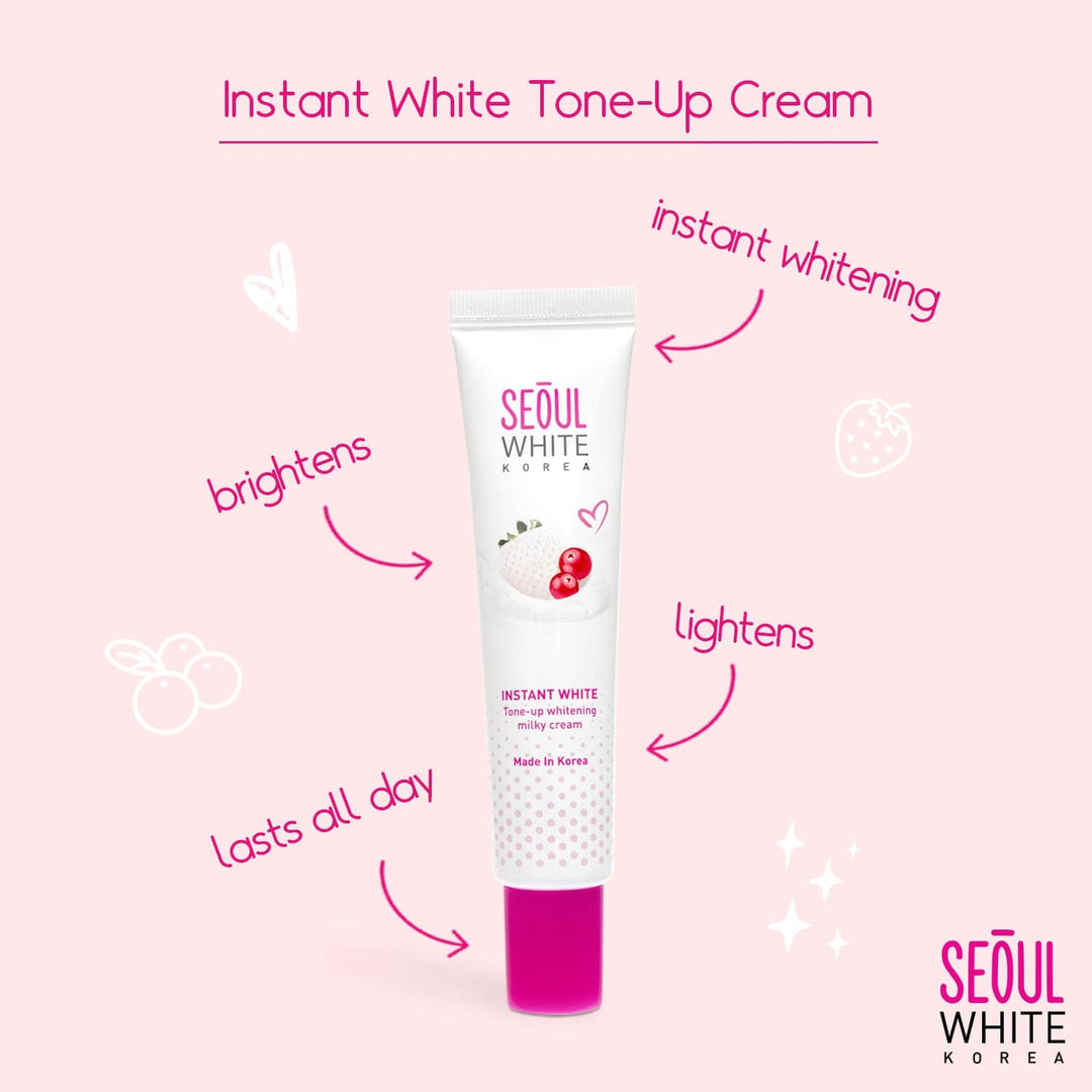 Seoul White Korea Instant White Tone-Up Whitening Cream 20g Tube