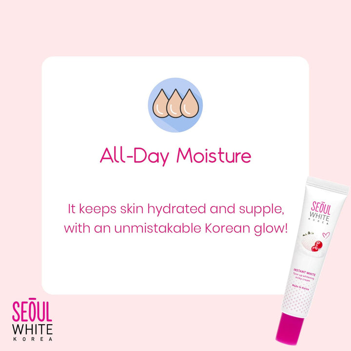 Seoul White Korea Instant White Tone-Up Whitening Cream 20g Tube