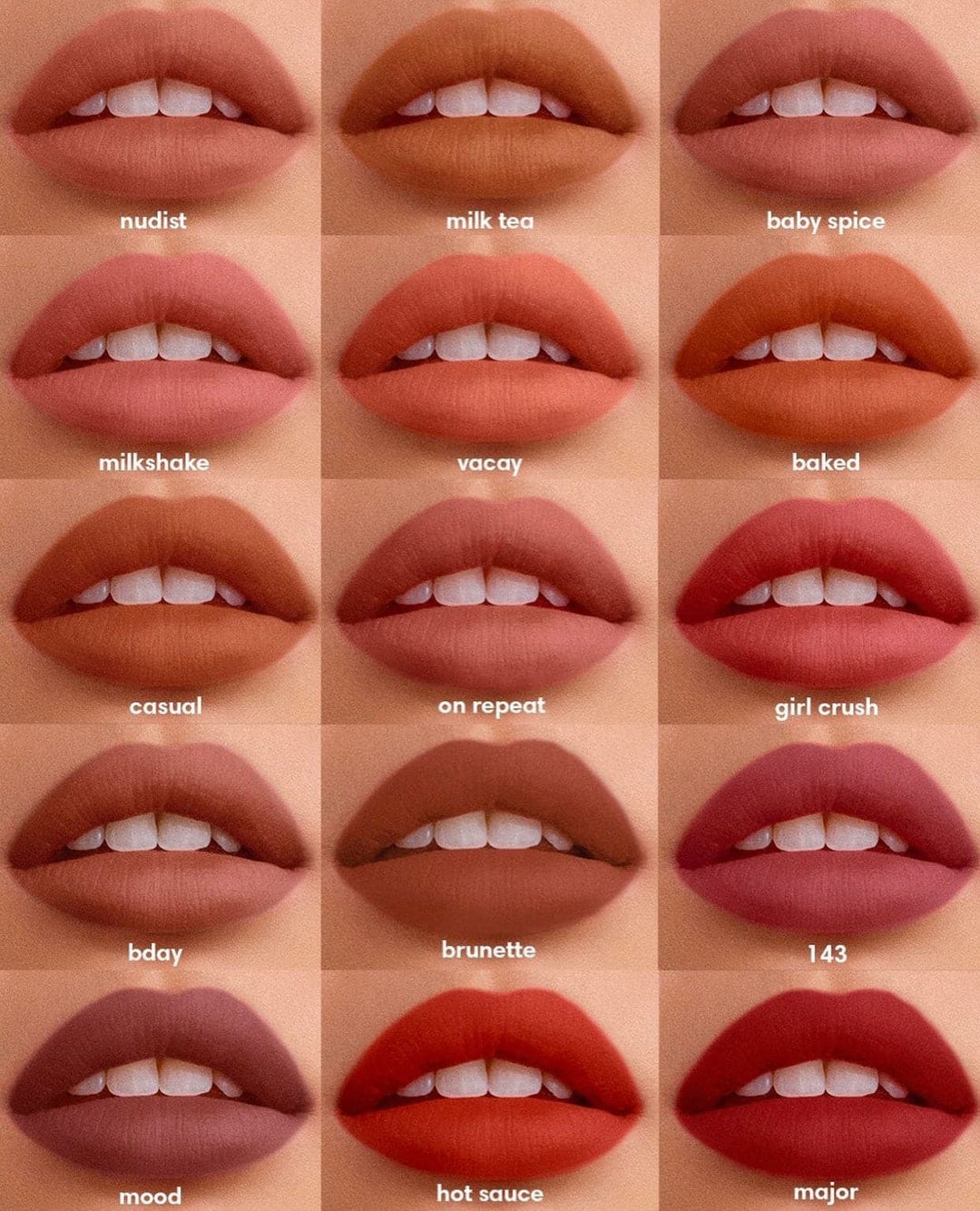 Sunnies Face Fluffmatte - Brunette Lip Swatches