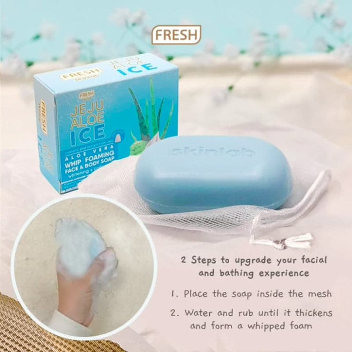 Fresh Skinlab Jeju Aloe Ice Whip Foaming Face & Body Soap