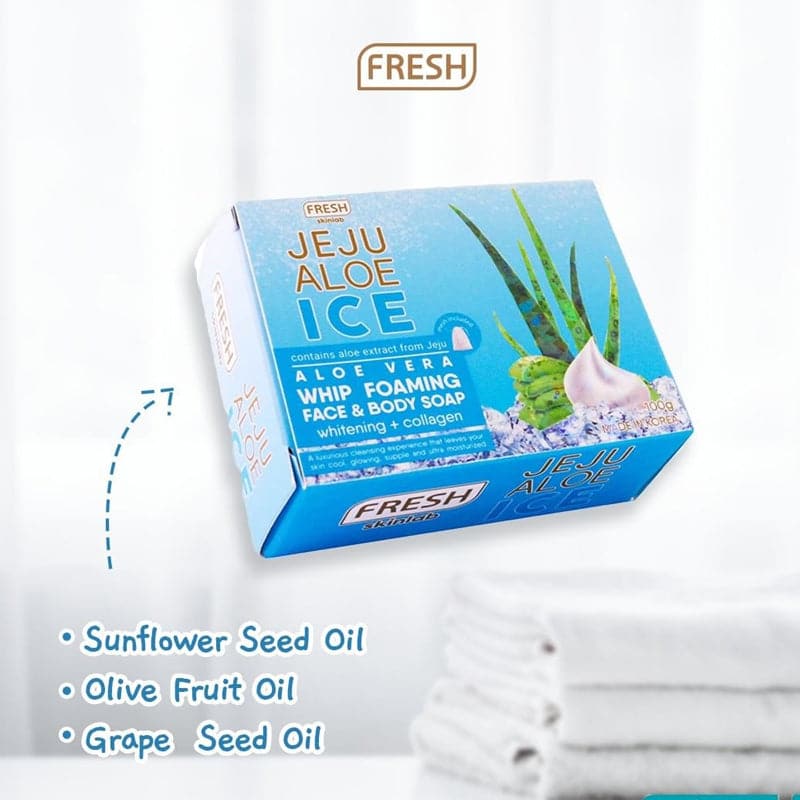 Fresh Skinlab Jeju Aloe Ice Whip Foaming Face & Body Soap