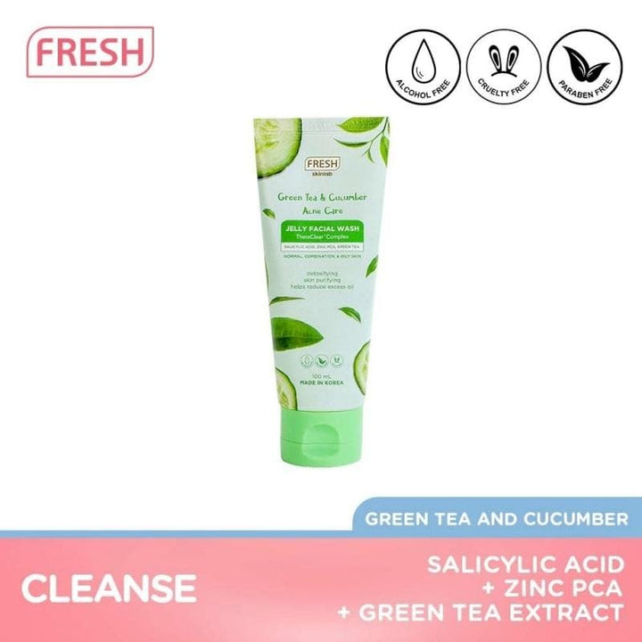Green Tea and Cucumber Acne Care Jelly Facial Wash
