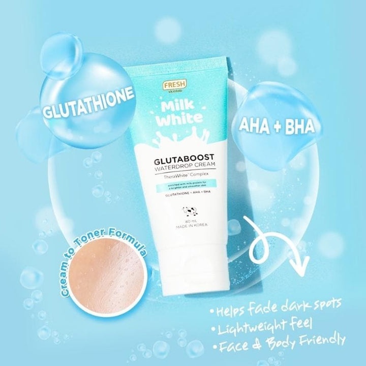 Milk White Glutaboost Waterdrop Cream