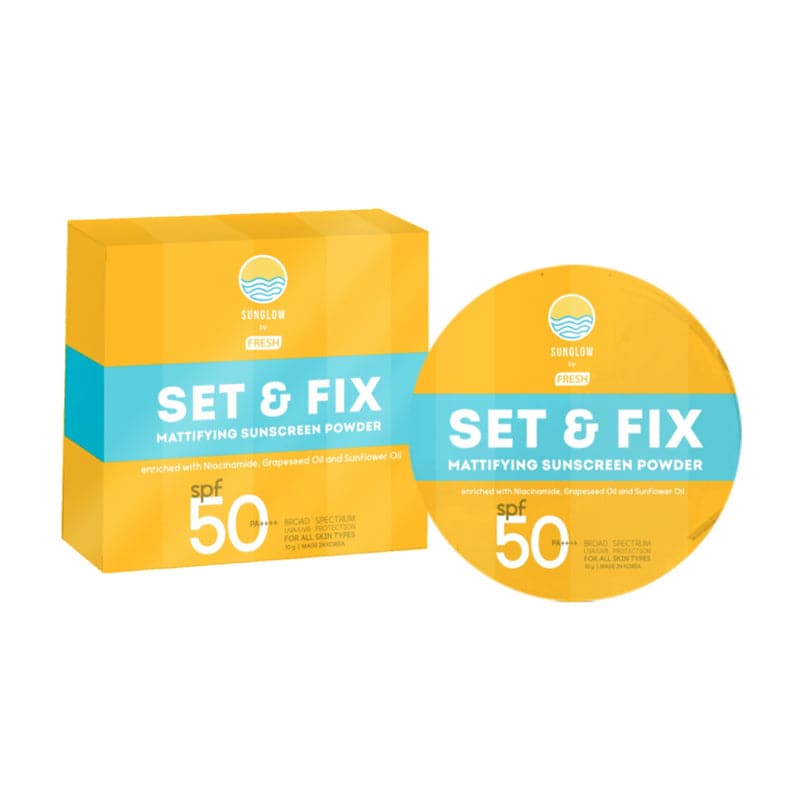 Sunglow By Fresh Set & Fix Mattyfying Suncreen Powder