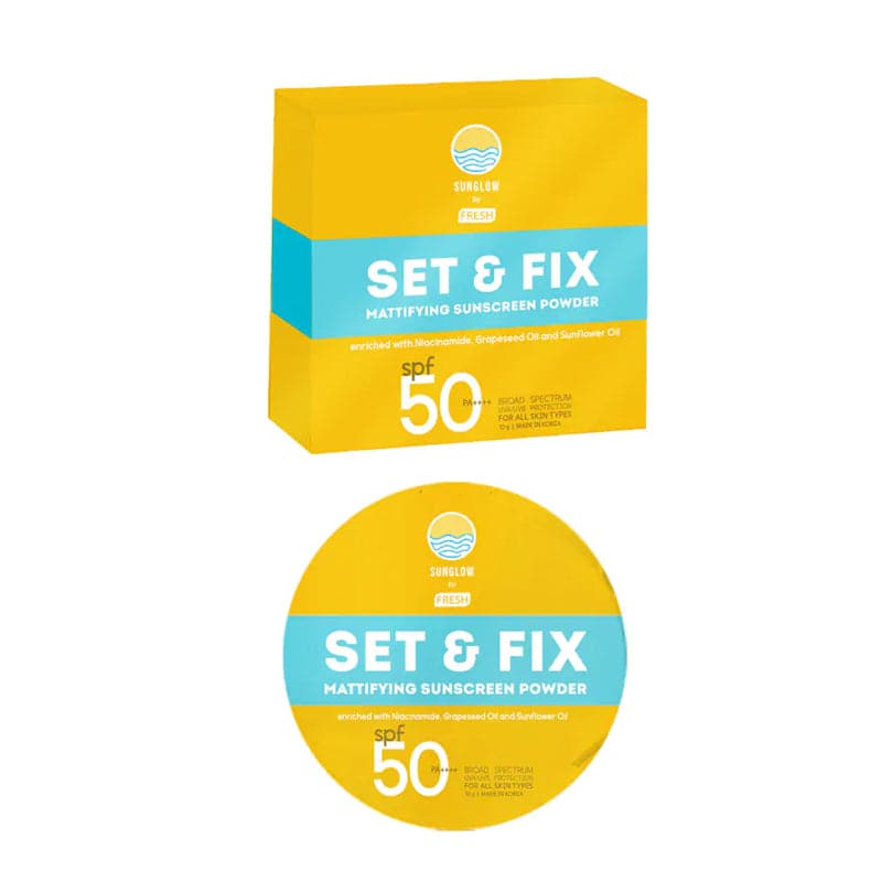 Sunglow By Fresh Set & Fix Mattyfying Suncreen Powder